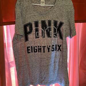 PINK Victoria's Secret Gray Graphic Tee